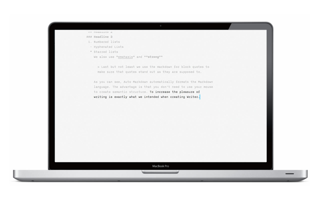 what is the format on an ia writer app for mac